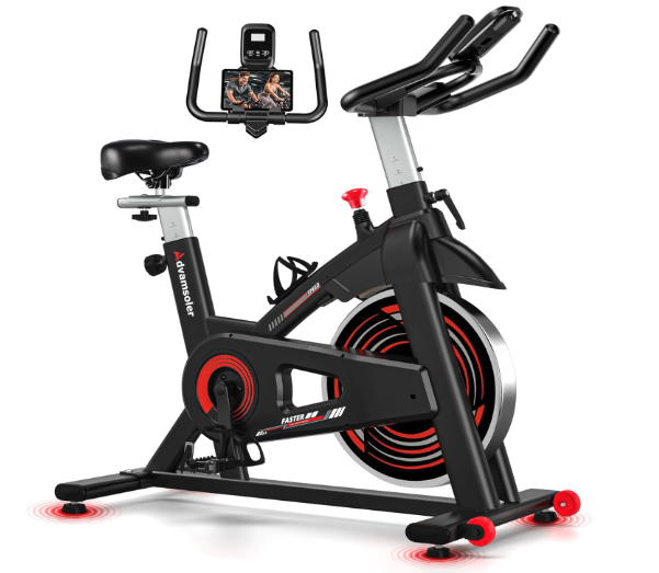 Advamsoler Exercise Bike for Home Gym Use, Indoor Cycling Spin Bike with LCD Display